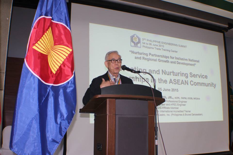 Day 2 Engg Summit DR. Salvador P. CAstro Jr. presentation for Creating and Nurturing Service Partnerships in the ASEAN Community