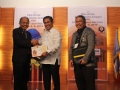 PTC President Engr. Monsada , PTC VP for Ext. affairs Engr. Dela Cruz with Batangas State University President Dr. Tirso Ronquillo